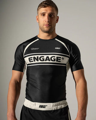 Engage INVICTA Short Sleeve Rash Guard - Black