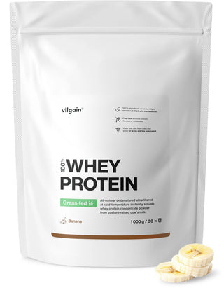Vilgain Grass-Fed Whey Protein -banán- 1000g